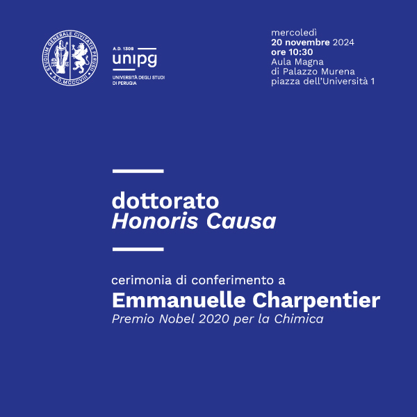 Dottorato Honoris Causa alla Prof.ssa Emmanuelle Charpentier